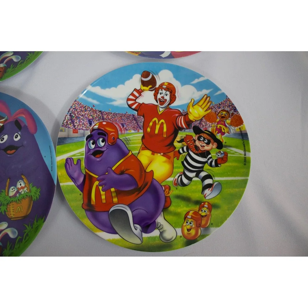 Vintage 90s Y2K McDonald's Melamine Collectible Plates Set of 4 Ronald Grimace